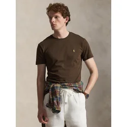 Polo Ralph Lauren Majica 710671438533 Temno rjava Custom Slim Fit