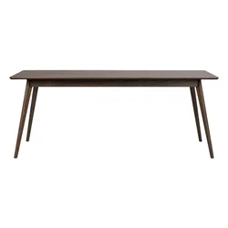 Temno rjava raztegljiva jedilna miza v hrastovem dekorju 90x190 cm Yumi – Rowico