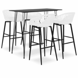 5-dijelni barski set crno-bijeli