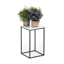 Stalak za cveće BASICLOFT 40x24 bela/crna