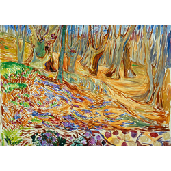 BlueBird - Puzzle Edvard Munch - Elm Forrest in Spring, 1923 - 1 000 kosov