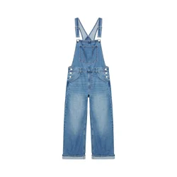 Pull&Bear Kavbojke z naramnicami modra