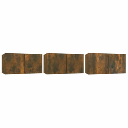 | Set TV komoda | Zidne 3 pcs Smeđa Konstruirano drvo