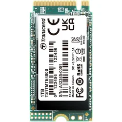 Transcend SSD TS1TMTE400S 1TB, M.2 2242, PCIe Gen3x4, NVMe, 3D TLC, DRAM-less, Single-sided