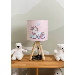 Bata i seka Dečija stona lampa Jednorog, Roze