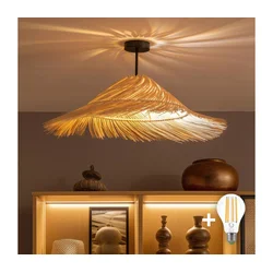 Brilagi - LED plafonski luster CERIA BOHO 1xE27/60W/230V prečnik 70 cm crna/bež