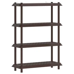 Vidaxl Polična enota 4 nivojev 100 x 40 x 136,5 cm PP Rjava