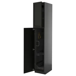 METOD Visoki element-ostava, Crnosiva/Lerhyttan crno bajcovano, 40x60x220 cm
