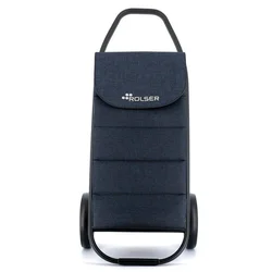 Nakupovalna vrečka na kolesih 53 l Com Tweed Polar Black Tube – Rolser