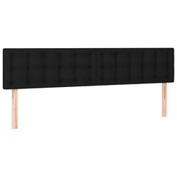 Vidaxl Posteljno vzglavje črna 160x5x78/88 cm blago