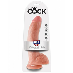 Pipedream King Cock 9 Dildo sa testisima, 22.9 cm
