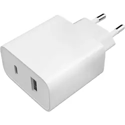 Xiaomi hišni polnilec, USB-A in Type C, 33W, bel