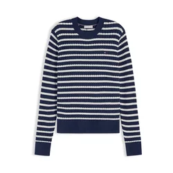 TOMMY HILFIGER Pulover mornarska/bela