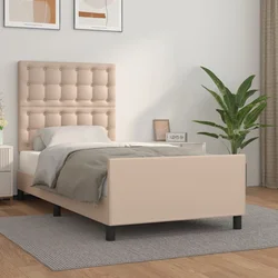 Okvir za krevet s uzglavljem cappuccino 80x200 cm umjetna koža