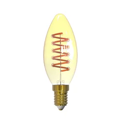 Arcchio LED svečka, E14, 4,9 W, jantar, 1800 K - Steklo
