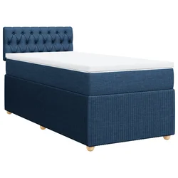 vidaXL vidaXL Box spring postelja z vzmetnico modra 90x190 cm blago, (21291970)