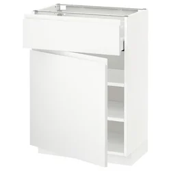 METOD / MAXIMERA Podni element s fiokom/vratima, bela/Voxtorp matirano bela, 60x37 cm