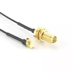 MMCX (pod uglom, m) na RP-SMA(ž) bulkhead dužine 17cm