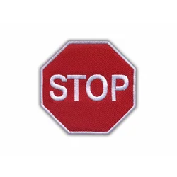 shumee Našitek STOP - Prišiv - Vezen našitek/značka/emblem