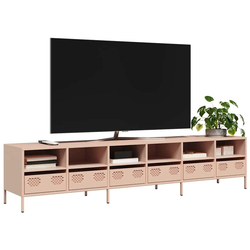 TV ormarić ružičasti 202x39x43,5 cm hladno valjani čelik