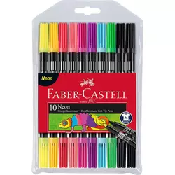 Faber-Castell flomasteri, obostrani Neon 10/1
