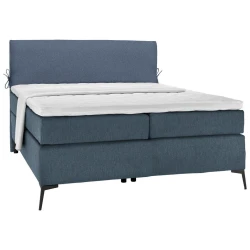 Hom`in POSTELJA BOXSPRING 120 cm x 200 cm , tekstil modra, temno modra