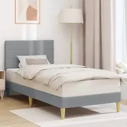 Krevetna konstrukcija Svjetlosiva 90 x 200 cm Tkanina