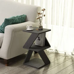 Hanah Home Klub sto Albeni, 29.6x54.2x29.6 cm, Tamnosivi