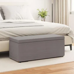 Stolica Sivo-smeđa 101 x 41 x 40 cm Tkanina i konstruirano drvo