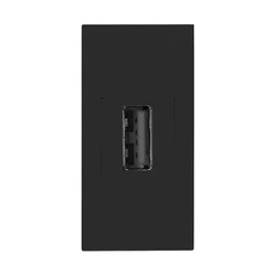 NOEN USB data, modularna vtičnica 22,5x45 mm USB data 2.0, tesnilo, črna