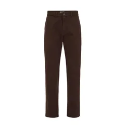 WE Fashion Chino hlače temno rjava