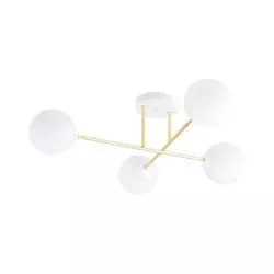 Luster na šipci MAGNUM 4xE14/10W/230V bela/zlatna