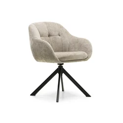 Stol Burleson 442 Bež, 80x59x60cm, Blago, Kovina