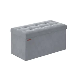 Songmics Shranjevalna klop 38x76x38 cm siva