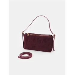 Sinsay - Crossbody torba od imitacije antilopa - maroon