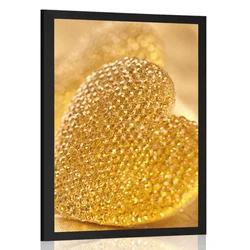 Plakat romantični srčki - 40x60 black