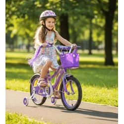 Deciji bicikl sa pomoćnim točkovima Pony Bike 723-20 ljubicasta