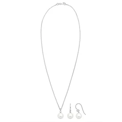 ELLI Set nakita srebrna/biserno bela