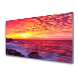 tulup.si Slika na steklu Abstrakcija west 100x50 cm 2 obešalnika