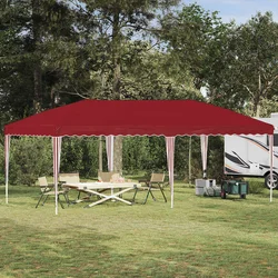 Rastezljivi šator za zabave 575 x 290 x 245 cm Tamno crvena