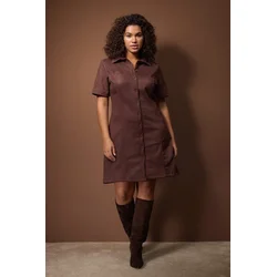 Trendyol Curve Ženska haljina Tbbaw26Ah00069, Braon