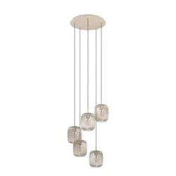 Eglo 901125 - Luster na sajli ROMAZZINA 5xE27/40W/230V bež
