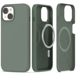 TECH-PROTECT SILICONE MAGSAFE IPHONE 15 OLIVE (9319456606898)
