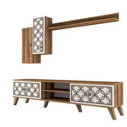 Hanah Home Class S TV polica, Braon-bela