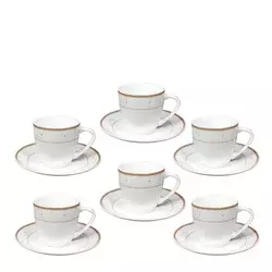 Sigma Set šoljica za kafu QRD2518-D, 6 komada, 140 ml, Beli