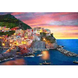 Eurographics - Puzzle Manarola ob mraku - Italija - 2 000 kosov
