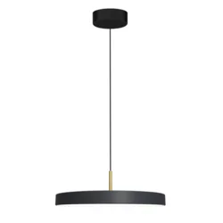 LED luster na sajli DISC LED/38W/230V, prečnik 45 cm, crna
