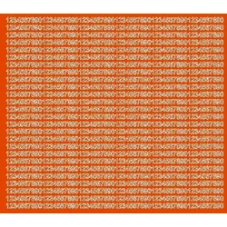 shumee Samolepilne nalepke s številkami 5 mm oranžne mat nalepke