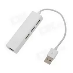 LINKOM Multiport hub USB 2.0 3port + RJ45 - LINKOM145 3x USB-A 2.0, LAN port (RJ45), USB 2.0 - A (muški), Bela