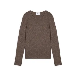 JUST CASHMERE Pulover Joyce  temno rjava